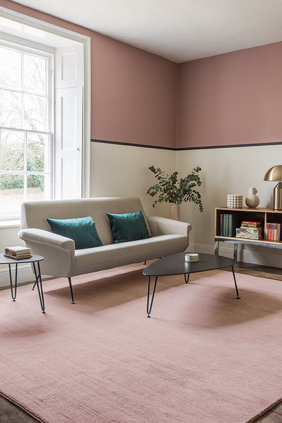 Porobello Pink Plain Wool